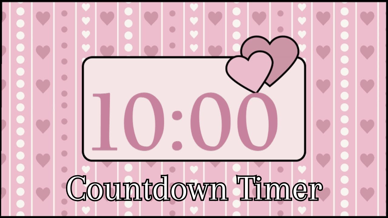 💕 10 Minute Countdown Timer | Valentine's Day | Beating Hearts | Study, Focus, and Classroom Timer 💕