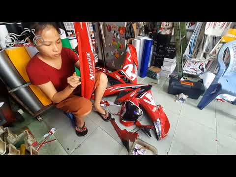Cách Dán Tem Trùm Xe Exciter 150 Đẹp | Dán Keo Xe Tiến Lộc