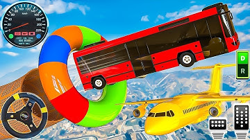 Crazy Bus Mega Ramp Challenge Impossible Tracks Impossible Racing Android Game Play 