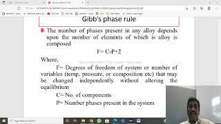 ME 8491  EM  UNIT 1 gibbs phase rule
