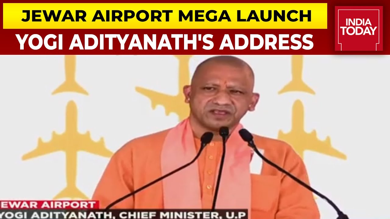 UP CM Yogi Adityanath At The Mega Launch Of Noida's Jewar International ...