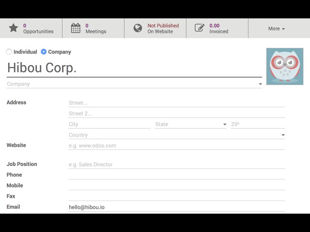 Odoo Gravatar Demo