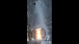 E2系J編成+E3系L編成 雨の中を高速通過!!