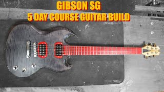 Gibson SG in a 5 day course. Electric guitar Build