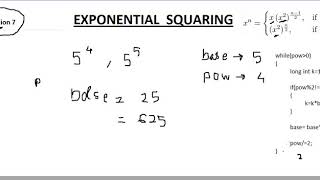Exponential squaring/ Fast Modulo Multiplication