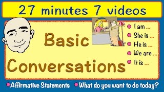 Basic Conversations | Long Video | 27 Minutes | English Speaking Practice | ESL | EFL