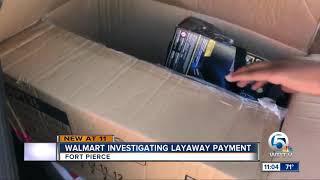 Walmart investigating layaway payment