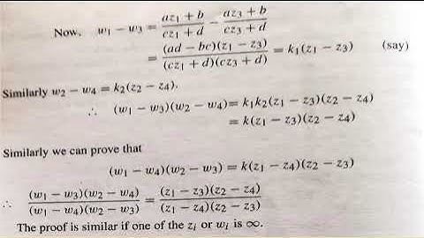 Complex Analysis   Cross Ratio