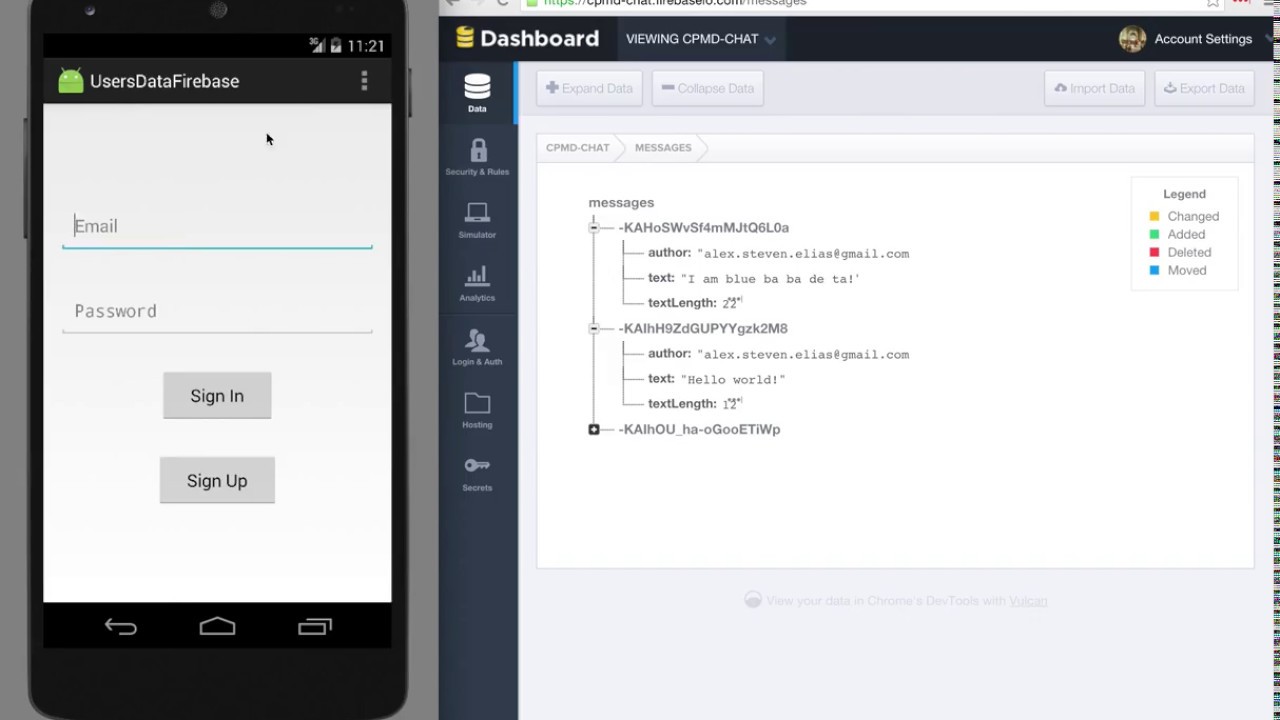 Messaging App Android - Firebase - YouTube