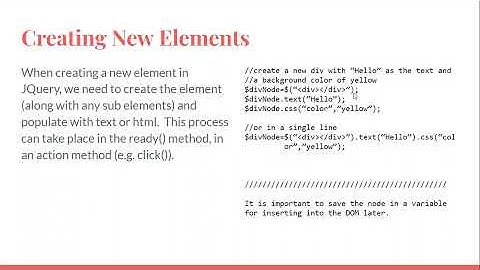 jQuery - Creating New Elements