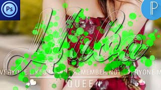 How To Make New Color Stylish Glass Font With Color Drops In Ps Touch | Zarraq Creation screenshot 1