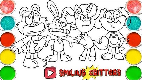 Coloring Pages SMILING CRITTERS - Satisfying Coloring Poppy Playtime Chapter 3 characters