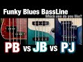 【PBvsJBvsPJ 】Funky Blues Bass‼︎【Bass Sound】