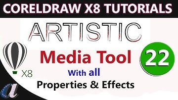 CorelDraw Telugu Tutorials - 22 || Artistic Medial Tool with All Properties || Computersadda.com