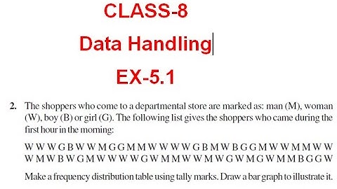 NCERT Solution  CLASS-8 CHAPTER-5  Mathematics Data Handling  Ex-5.1 Q2  @bhullar