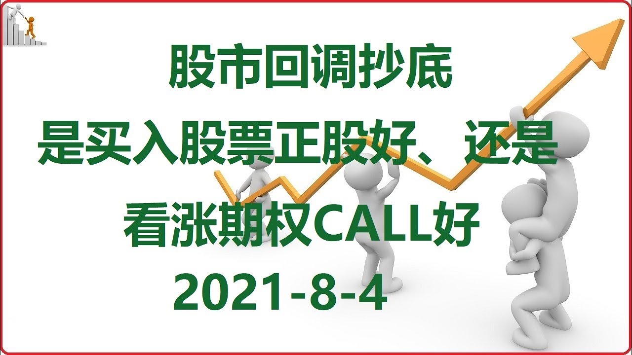 期权 | 美股期权 | 一起学期权： 如果股市回调来抄底，您是选择买入股票正股还是看涨期权CALL？【期权日内交易实盘分享】