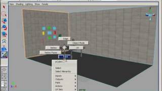 Assigning Materials / Textures and Mapping 3d Room Illusion with Maya
