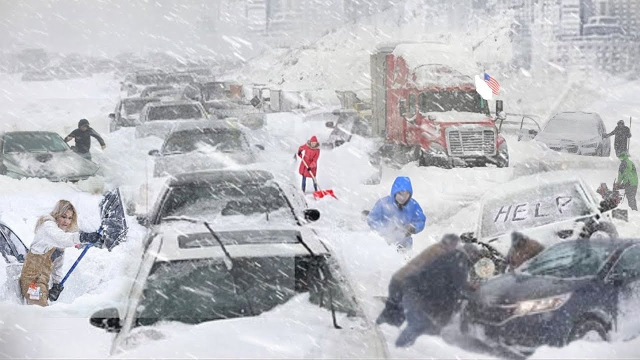 Chaos in USA! Massive blizzard hits Nebraska and Kansas! Traffic paralyzed and People were trapped!