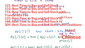 一个视频解决所有Best Time to Buy and Sell Stock问题