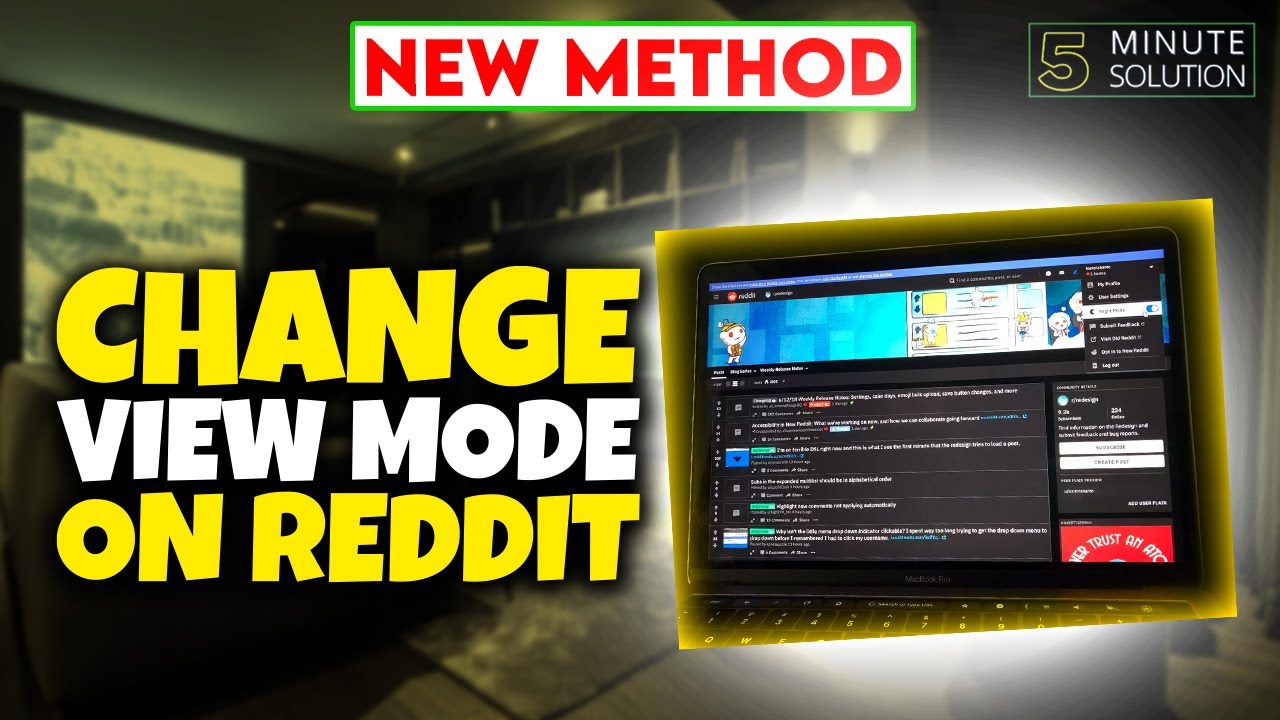How to change view mode on Reddit 2024 YouTube