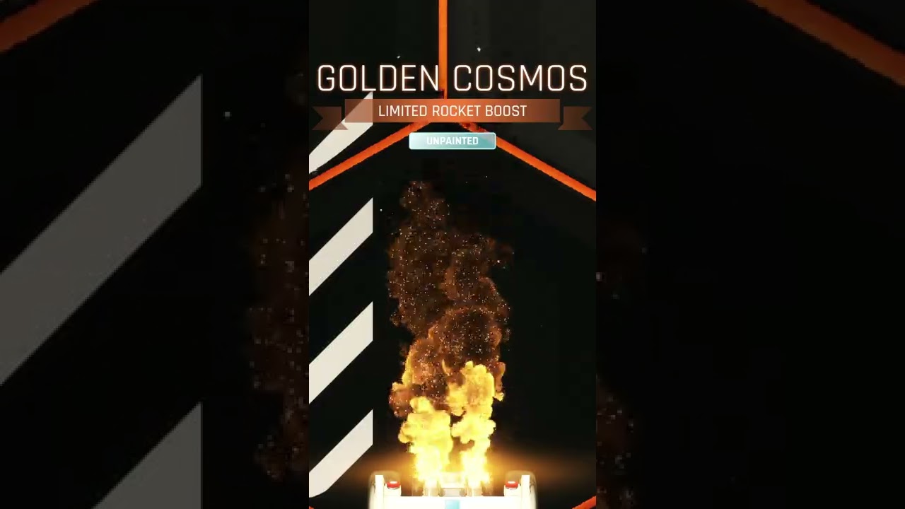 All Painted Rocket Boost 'GOLDEN COSMOS' Rocket League
