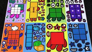 Numberblocks Sticker Book 1 to 100 🌈🌈 One, Two, Three, Four, Five &amp; More | DIY ASMR
