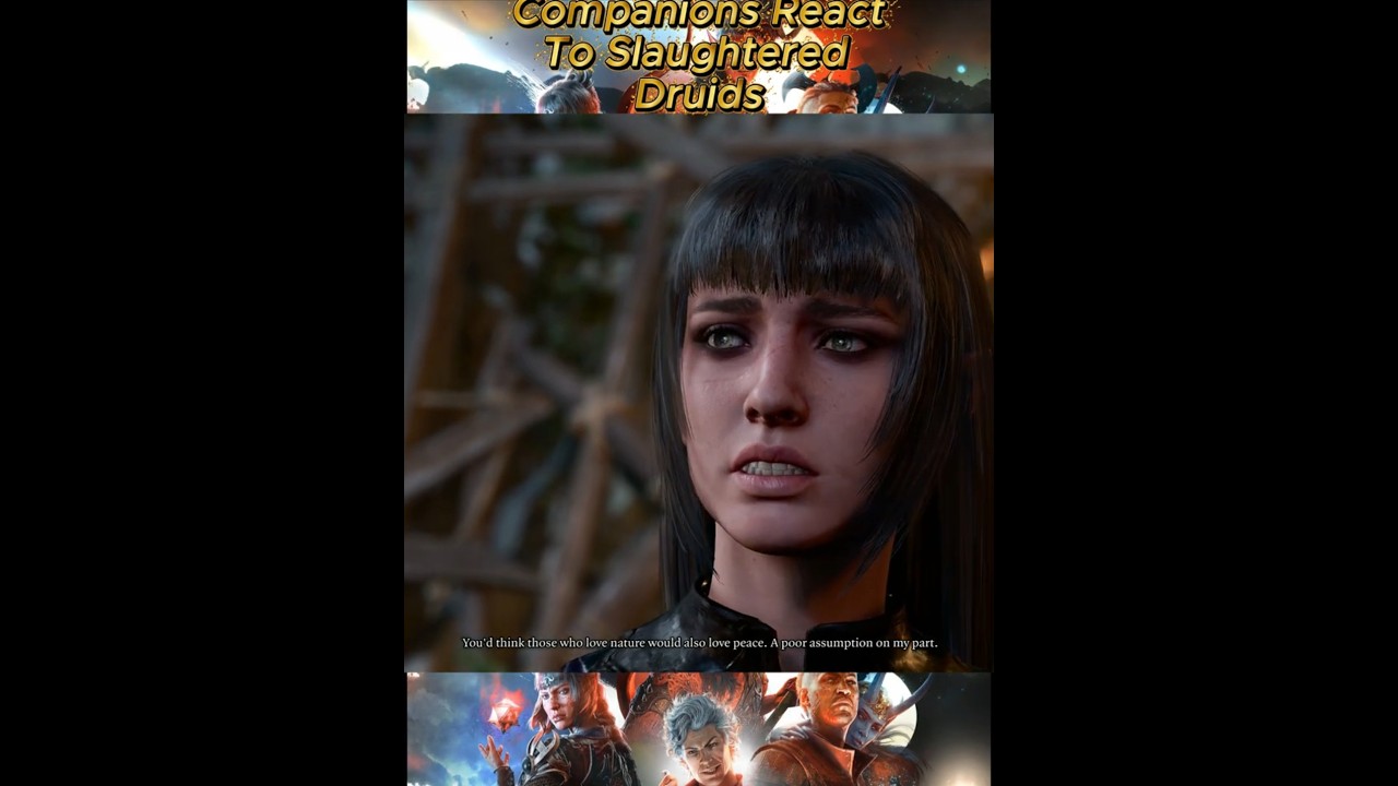 Реакция товарищей на то, как вы убиваете друидов 