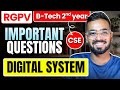 Digital System Most Important Topics for RGPV | B.Tech CSE 3rd Sem Exam Preparation
