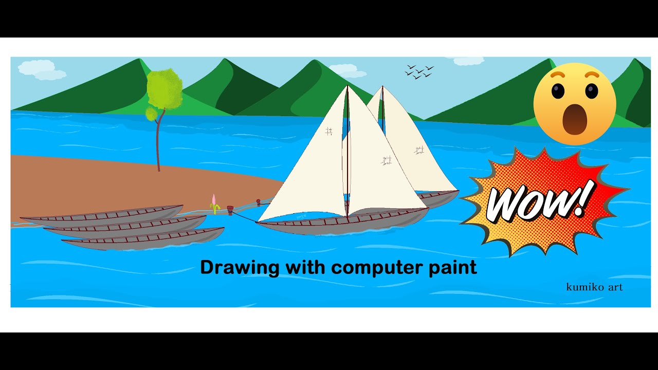 how to draw simple natural scenery ‖ Kumiko art ‖ Painting