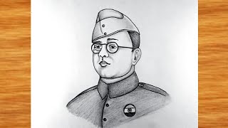 Netaji Subhash Chandra Bose Jaynti Drawing Pencil Drawing Of Netaji Drawing For 23 January