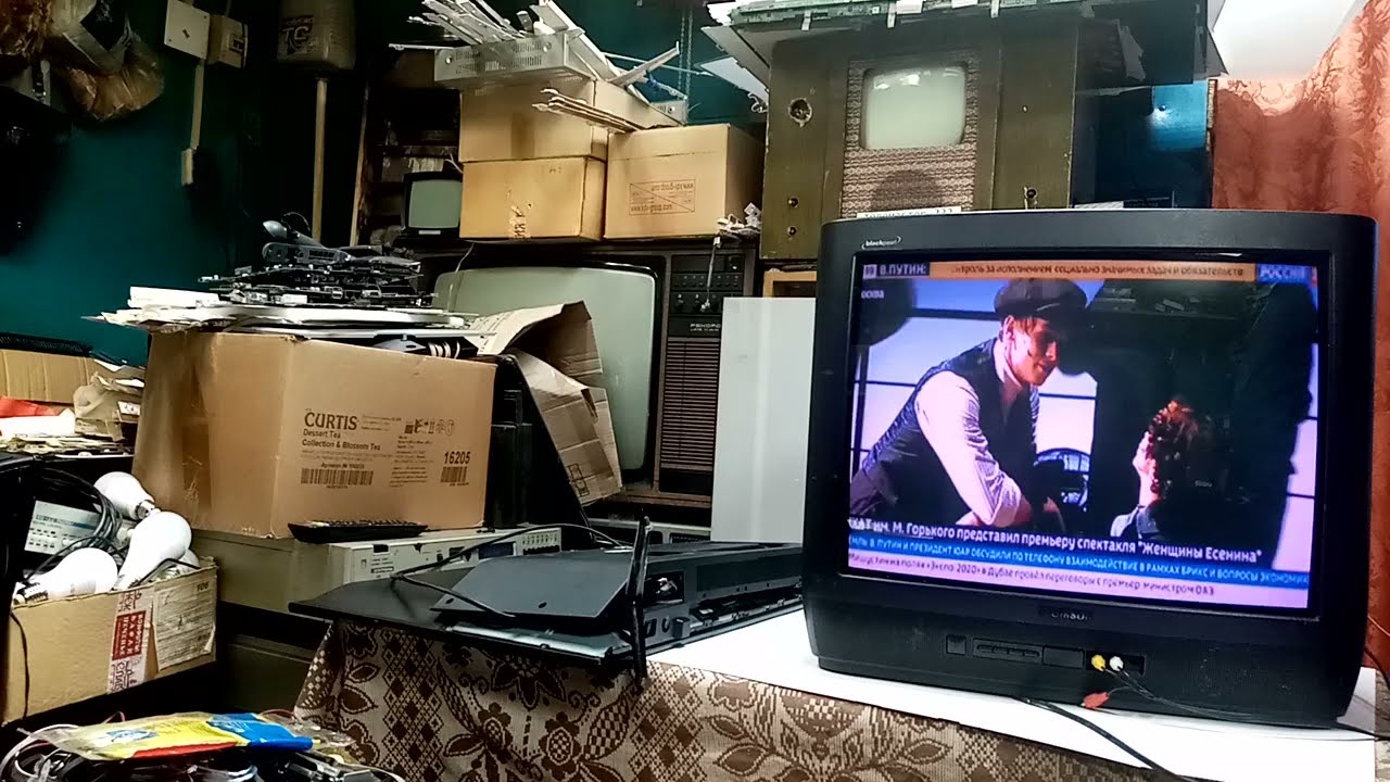 Thomson 21MG10KG списал севший кинескоп - YouTube