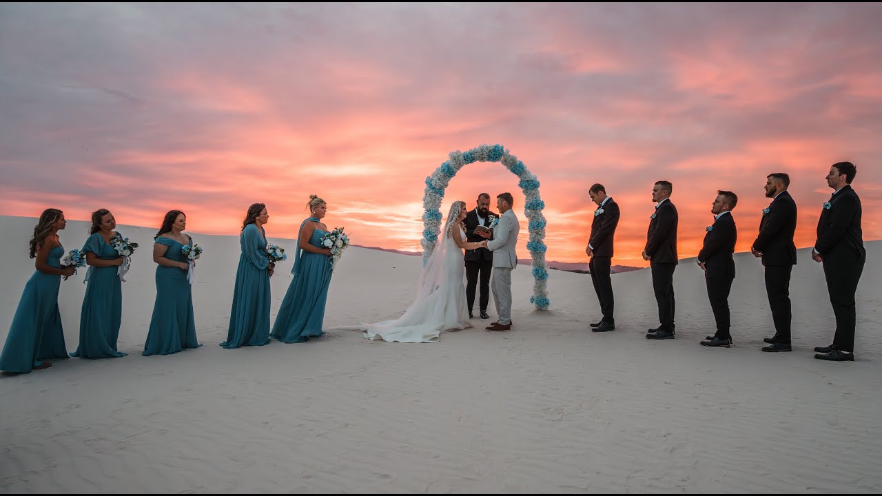 White Sands National Park Sunrise Wedding | Mikera + CJ’s Intimate Destination Micro-Wedding