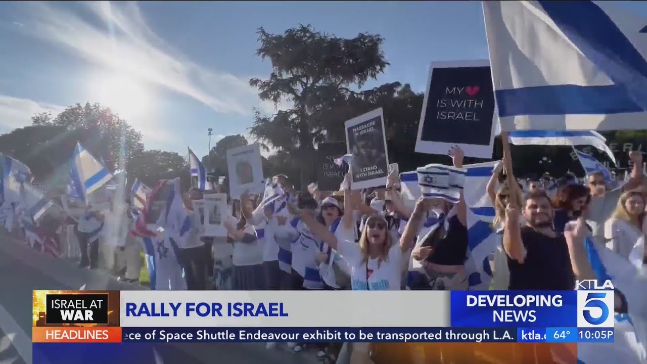 Massive rally for Israel held in Beverly Hills