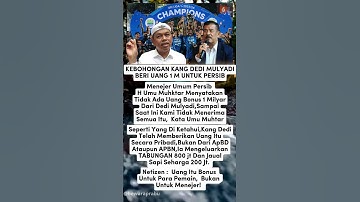 Kebohongan Kang Dedi Mulyadi Beri Uang 1 M Untuk Persib #Viral #shorts #Dedimulyadi #persib