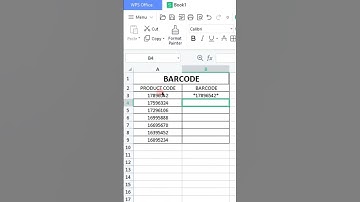 How to Create a Barcode in Excel (="*"&A2&"*") #excel #shortsvideo #short #trending #best