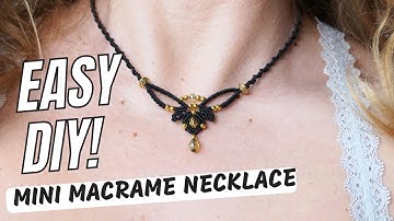 Easy DIY Mini Macrame Necklace with Crystals | Beginner-Friendly Tutorial
