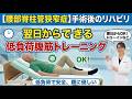 【腰部脊柱管狭窄症】手術後のリハビリ|翌日からできる低負荷腹筋トレーニング