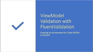 ViewModel Validation with FluentValidation
