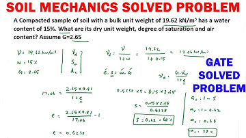soil mechanics numerical | three phase system numerical | soil mechanics solved problem | GATE civil