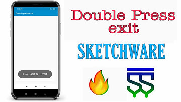 Back Double press to exit sketchware | double back click exit sketchware