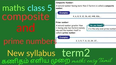 5th std maths numbers composite and prime numbers unit2 term2
