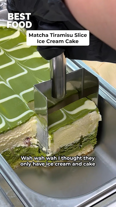 Inside Scoop’s new Matcha Tiramisu Ice Cream Cake slice is here! Only in Klang Valley 🙌🏼