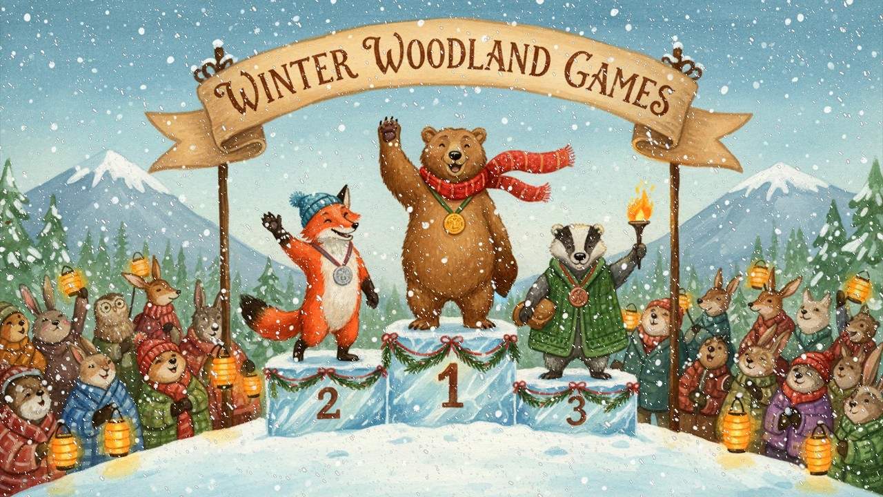 Let the Games Begin! A Charming Northwood Winter Olympics Ambient Video!