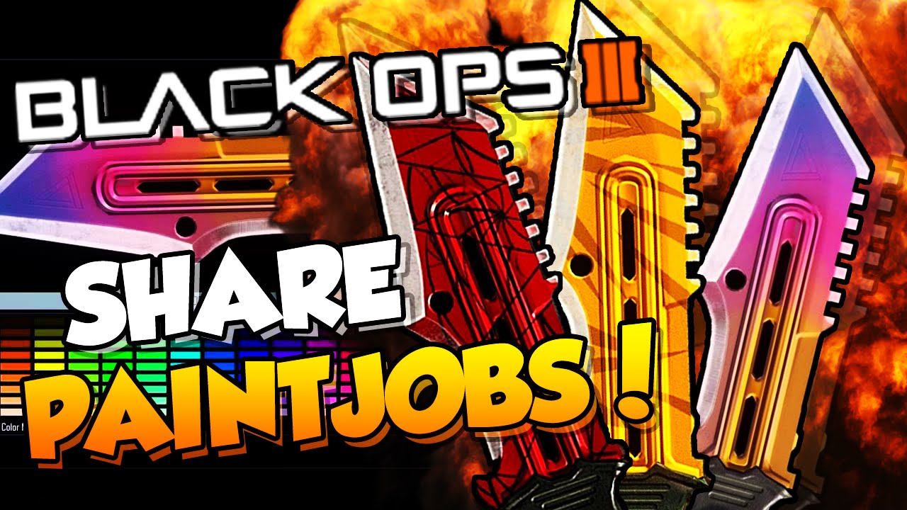 Black Ops 3 - SHARE, RATE & DOWNLOAD PAINTJOBS & EMBLEMS! (BO3 Leaked Social Feature)