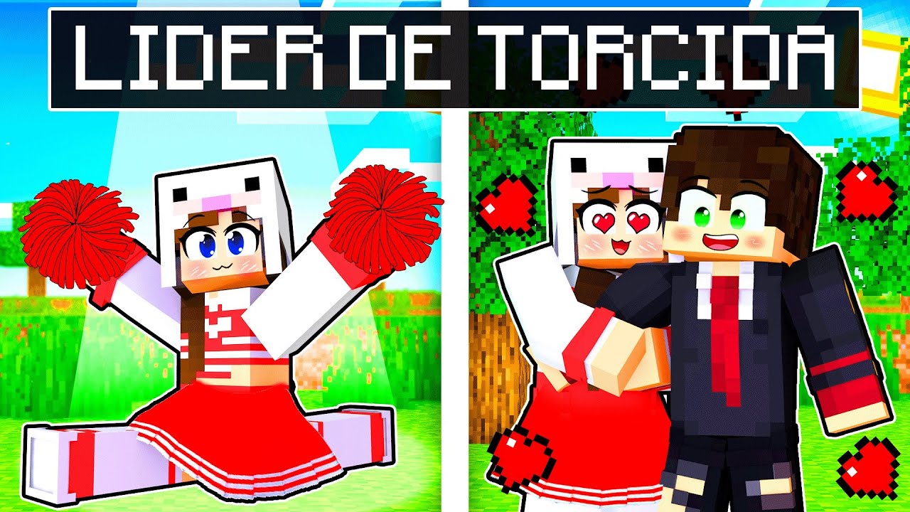 COELHA virou LIDER DE TORCIDA e se APAIXONOU no Minecraft !