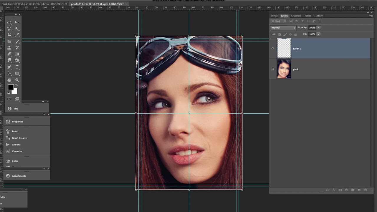 Free Dark Faded Effect Photoshop Action Tutorial