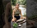 Giant Fish Trap in the Jungle… Then Fire Cooking 🔥🐟 #cooking #junglecooking #shorts