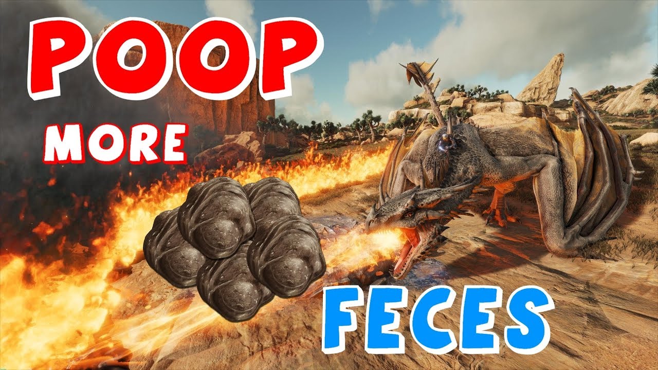🎮 D4G4 ARK Survival 🌴 Tutorial more poop Animal Feces 🌴 ULTIMATE POOP