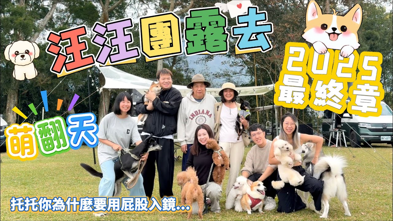 汪汪冬令營 | 2025最終場| 九隻狗狗有多失控? | 專辦寵物旅遊miniKamper露營車出租 | #艾寵聯萌 特別贊助 #日光角落 寵物友善&電動車友善營區 縮圖