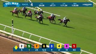 Balladeer wins race 4 at Del Mar 7/24/26